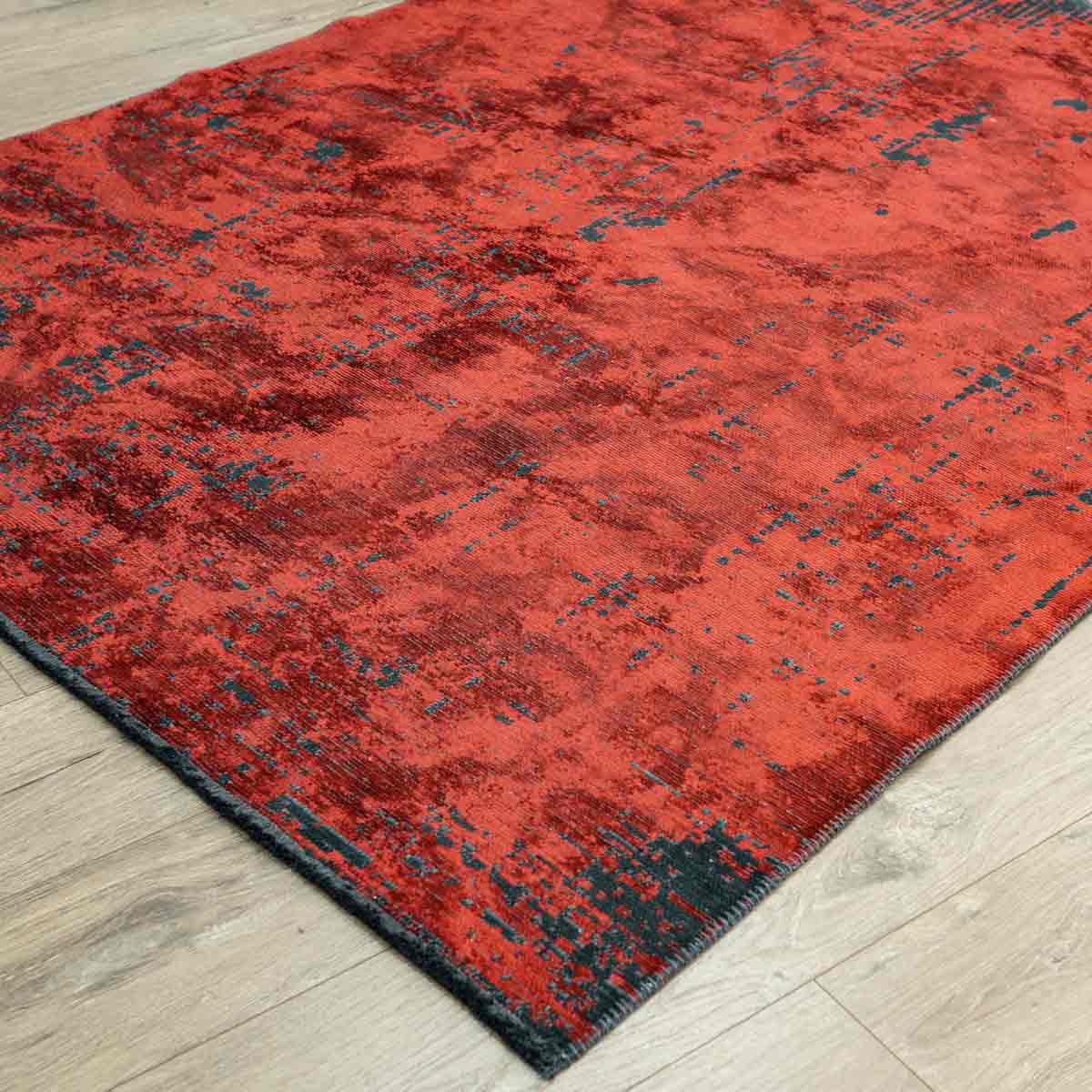 Rug carpet Voque R3778-80 Red - Black