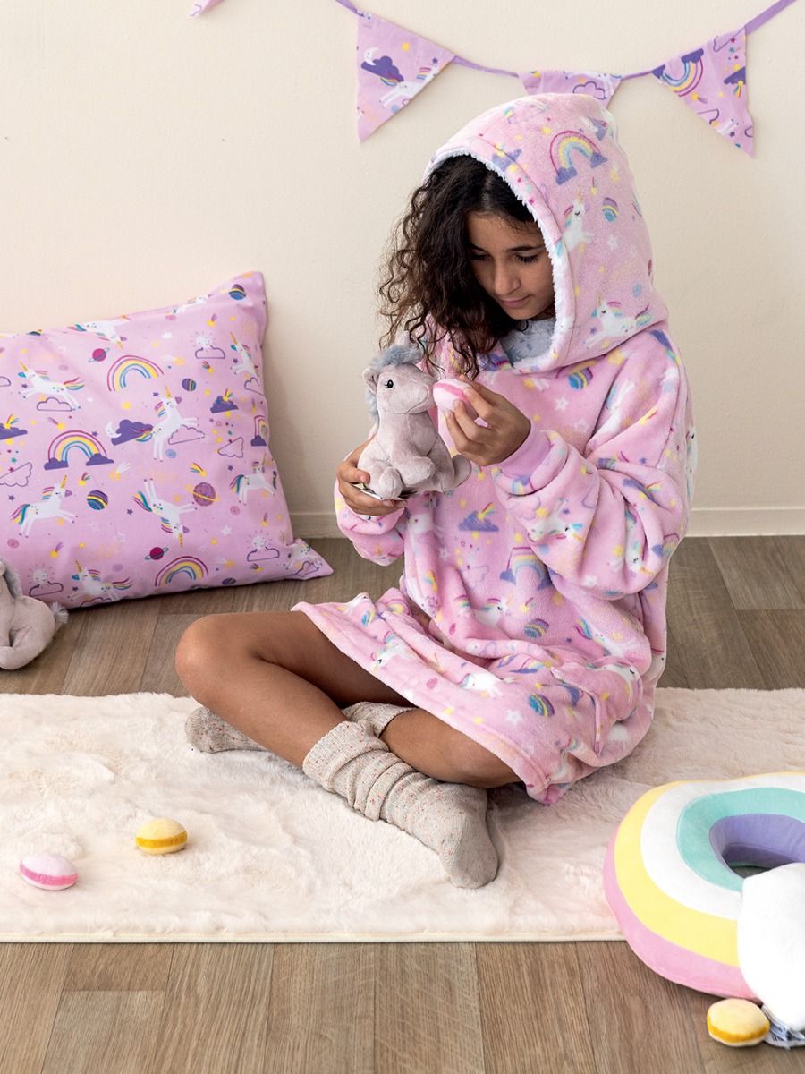 Wearable hooded blanket CELE / 6-9 YEARS / 90 x 100 cm